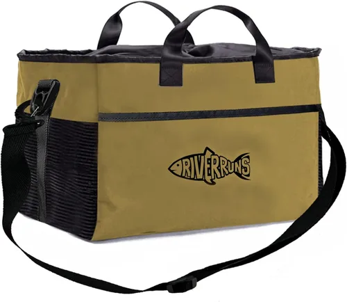 Miniatura 10 de Riverruns Bolsa para Vadeadores de Pesca y Caza con Malla Ventilada, Bolsa de Almacenamiento para Botas de Vadeadores para Senderismo, Camping Caqui