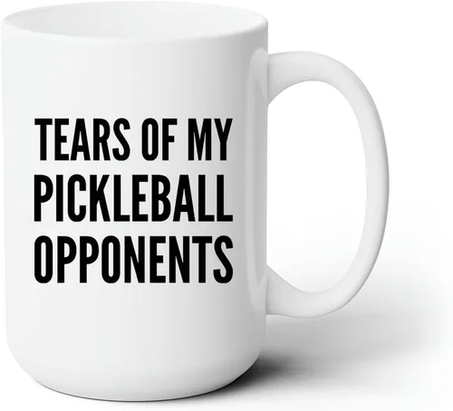Miniatura 10 de Panvola Tears of My Pickleball Opponents - Taza de cerámica para café, regalo para jugador deportivo, abuelo, abuela, marido, esposa, mamá, papá