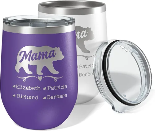 Miniatura 35 de Vaso de Mamá Oso, vaso personalizado para mamá Oro Rosa