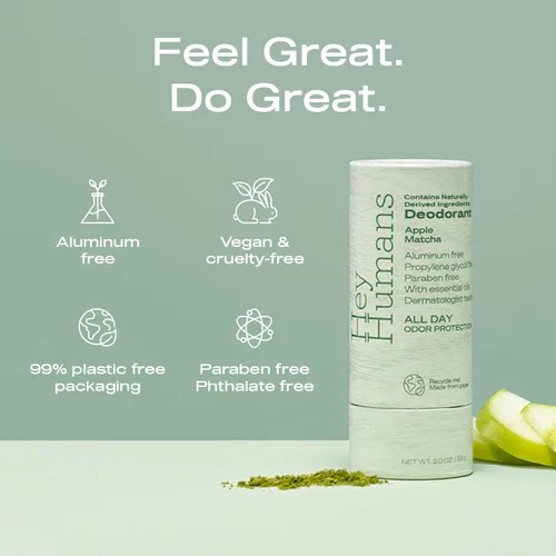 Miniatura 2 de Hey Humans Desodorante, desodorante sin aluminio para mujeres y hombres, contiene ingredientes derivados naturalmente, control de olores durante