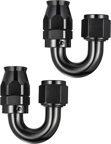 Miniatura 14 de EVIL ENERGY 6AN PTFE montaje extremo manguera montaje 180 grados negro para manguera de PTFE solamente 2PCS