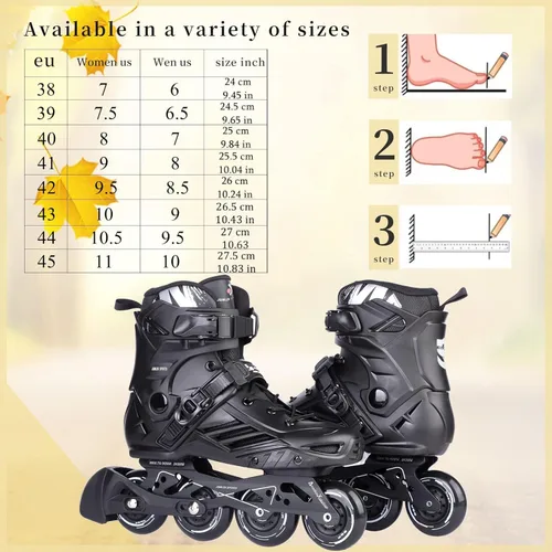 Miniatura 7 de Patines en línea, patines de alto rendimiento con forro lavable para hombres, mujeres, adultos principiantes