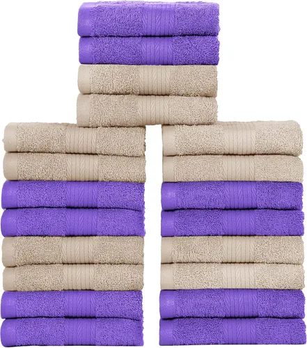 Miniatura 19 de Ample Decor Juego de 12 toallas de baño de 600 GSM, 100% algodón, 4 toallas de baño, 4 toallas de mano, 4 paños de lavado, absorbentes y suaves