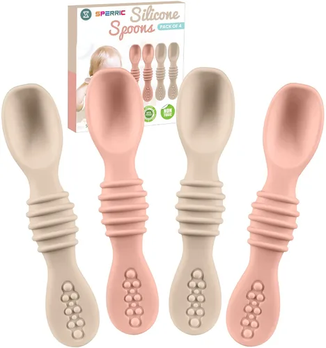 Miniatura 12 de Cuchara de silicona para bebé, destete LED para bebés, cucharas de bebé de primera etapa, juego de cucharas de alimentación para bebés, apto