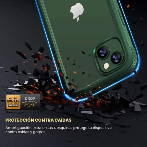 Miniatura 4 de Diaclara - Funda diseñada para iPhone 13, carcasa resistente de cuerpo completo con protector de pantalla integrado sensible al tacto, antiarañazos