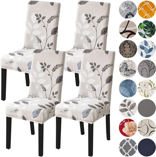 Miniatura 65 de HZDHCLH Juego de 6 fundas grises para sillas Parsons de elastano para comedor, fundas elásticas de elastano para sillas Parsons, fundas de asiento