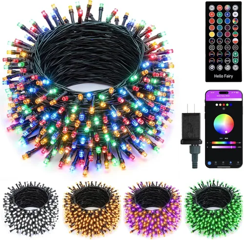 Miniatura 8 de Minetom Color Changing String Lights,22 Colors 100 LED 33FT Outdoor Indoor Waterproof with Remote, Twinkle Christmas Lights, Plug in Fairy Lights