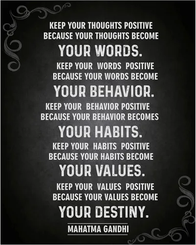 AMERICAN LUXURY GIFTS Your Destiny Gandhi Quote - Arte de pared moderno con tipografía motivacional para oficina, aula, estudio, sala de estar,