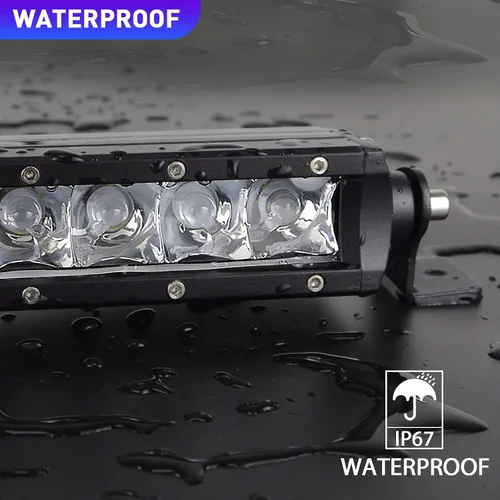 Miniatura 5 de Willpower Barra de luz LED de 19 pulgadas, 90 W, de una sola fila, foco delgado, luces LED todoterreno, luces de trabajo antiniebla para camiones