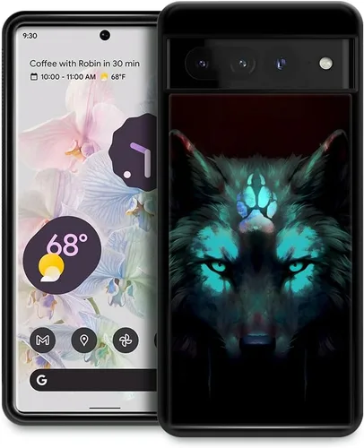 Miniatura 40 de CARLOCA Funda compatible con iPhone 13 Pro, diseño gráfico de identidad negra espiritual lobo, a prueba de golpes, antiarañazos, para iPhone 13 Pro