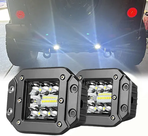 Miniatura 9 de EBESTauto - Manivelas LED de montaje empotrado, luz de trabajo LED de barra de luz de parachoques luces de conducción fuera de carretera LED lámpara