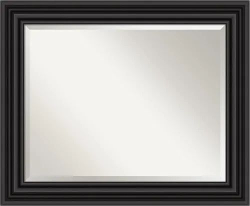 Miniatura 11 de Amanti Art Espejo de baño negro para sobre el fregadero, espejo de tocador rectangular negro colonial de 26 x 22 pulgadas, marco tradicional