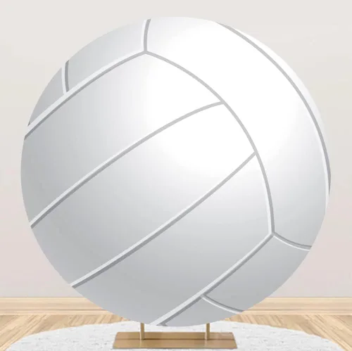 Miniatura 9 de Leyiyi 0,9 x 0,9 m Telón de Fondo Redondo de Fútbol Negro y Blanco, Telón de Fondo Redondo para Deportes, Fondo Temático de Fútbol para Fiesta