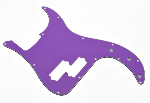 Miniatura 12 de KAISH: Golpeador de 13 agujeros estilo P Bass, placa de rasguño para bajo PB, rejilla negra/blanca para Fender Precision Bass de EE. UU./México