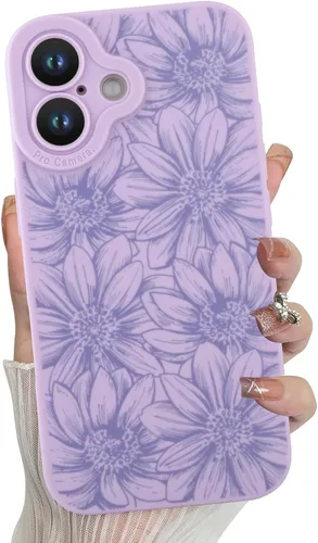 Miniatura 40 de MZELQ Funda para iPhone 17 Pro 2025, diseño de girasoles de silicona, flores florales, protección de cámara, funda delgada y suave para teléfono