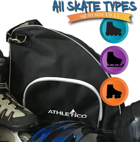 Miniatura 3 de Athletico Bolsa de hielo y patines en línea de alta calidad - Lleva hielo, patines y patines en línea para niños y adultos