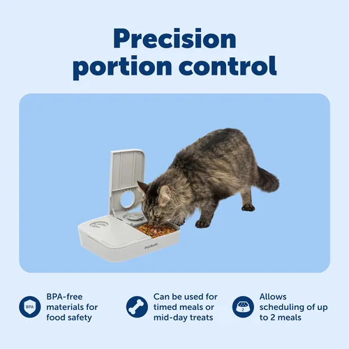 Miniatura 4 de PetSafe Analog 2 Comedero Programable para 2 Comidas para Mascotas, Comedero Automático para Perros y Gatos - Dispensador de Comida Seca
