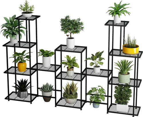 Twhep Soporte Alto para Plantas de Varios Niveles, Soporte para Plantas de 13 Niveles Multifuncional para Plantas de Interior, Estante Decorativo de