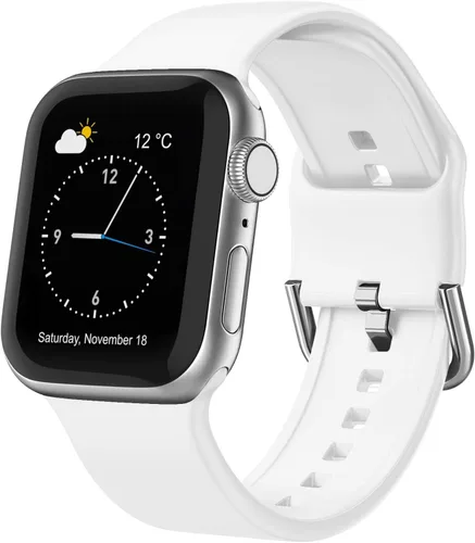 Miniatura 44 de Correa deportiva para Apple Watch, 49, 46, 45, 44, 42, 41, 40 y 38 mm, correa de silicona suave, cierre clásico, reemplazo para iWatch Series 11
