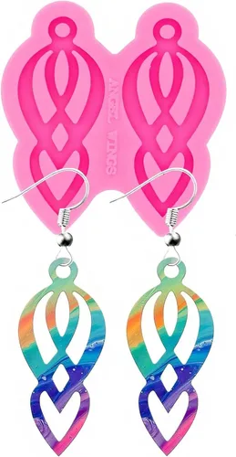 Miniatura 20 de Molde de resina en forma de lágrima para aretes, moldes de joyería de resina de silicona, moldes de fundición de resina epoxi para mujeres, aretes