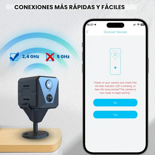 Miniatura 7 de Funstorm Cámara de seguridad mejorada 2025, mini cámara de niñera HD 4K para el hogar con visión nocturna, cámara WiFi interior, batería de 100 días