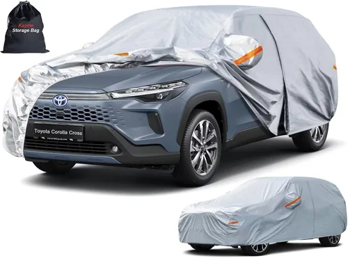 Miniatura 14 de Kayme - Cubierta completa impermeable de 6 capas para automóvil, apta para todo clima, protección para exteriores contra lluvia, rayos ultravioleta