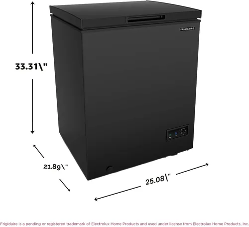 Miniatura 5 de FRIGIDAIRE EFRF5003-BLACK Congelador profundo para gabinete - Listo para garaje, 5.0 pies cúbicos de capacidad, negro - Termostato ajustable - Cesta