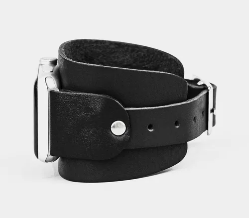 Miniatura 6 de Correa ancha de cuero compatible con Apple Watch de 1.496 in 1.575 in 1.614 in 1.654 in 1.732 in 1.772 in 1.811 in 1.929 in, hecho a mano UA 1540