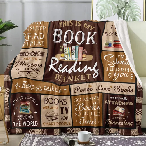Miniatura 2 de Manta de regalo para amantes de los libros de 50 x 60 pulgadas, el mejor regalo para lectores, bibliotecario, manta de club de libros para ratones