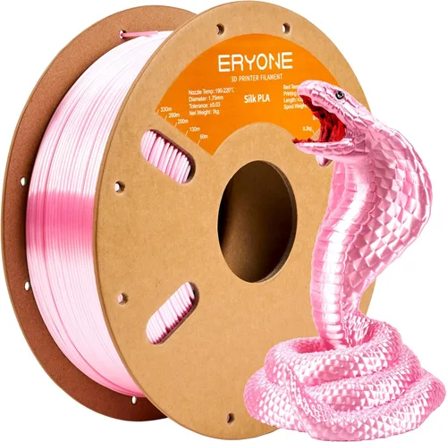 Miniatura 27 de ERYONE Filamento de ácido poliláctico (PLA) de seda bicolor para impresora 3D, de 1.75 mm +/- 0.03 mm, carrete de cartón de 1 kg (2.2 libras)
