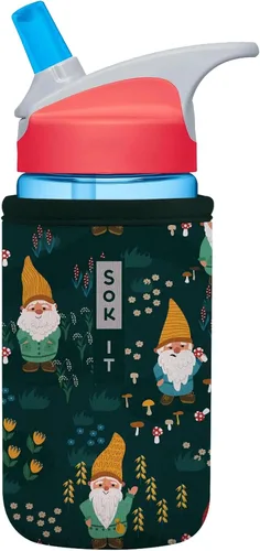 Miniatura 141 de Sok It BotlSok Funda para botella de agua con cubierta de neopreno aislante (Floral abstracto, se ajusta a CamelBak o Nalgene de 12 onzas)