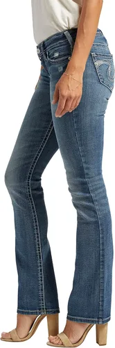 Miniatura 2 de Silver Jeans Co. Jeans ajustados de tiro bajo para mujer Tuesday