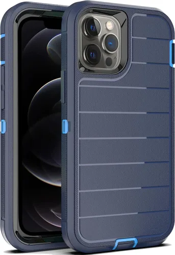 Miniatura 12 de YmhxcY Funda para iPhone 12/iPhone 12 Pro [2 Protectores de Pantalla de Vidrio Templado] Cubierta Duradera de 3 Capas A Prueba de Caídas/Funda