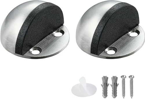 Miniatura 8 de JQK DSB3-BK-P10 - Tope de puerta de piso, para snowboard, almacenamiento de acero inoxidable, amortiguador de sonido, parachoques de pared, estante