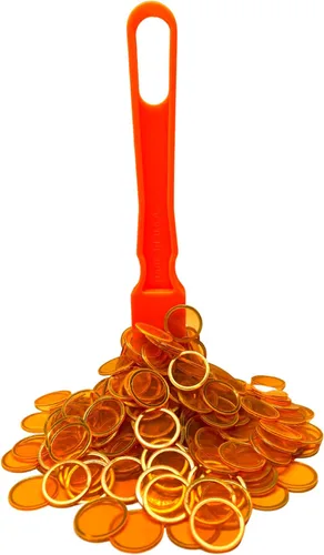 Miniatura 9 de MR CHIPS Varitas magnéticas fabricadas en Estados Unidos y chips de plástico de 3/4 pulgadas con anillos de metal, 100 piezas, bolsa de Amarillo