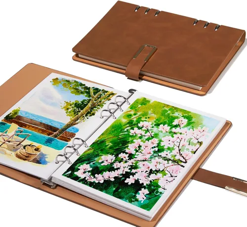Libro de bocetos de acuarela Lightwish, 100% algodón sin ácidos, papel de acuarela prensado en frío de 300 gsm/140 lb para artistas, adultos,