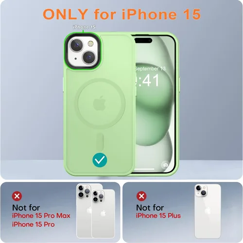 Miniatura 112 de Fuerte magnético para iPhone 11, compatible con Magsafe, [resistente a caídas de 13 pies] Funda trasera translúcida mate con sensación de piel
