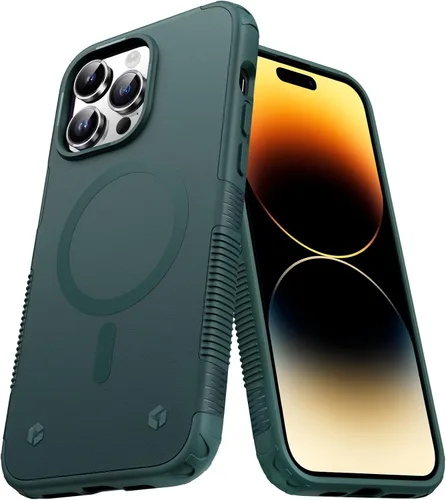 Miniatura 8 de Rockaway Funda magnética para iPhone 14 Pro Max, compatible con MagSafe, antideslizante, resistente a prueba de golpes, para iPhone 14 Pro Max