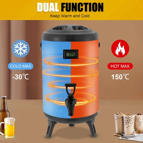 Miniatura 4 de Dispensador de bebidas aislado, dispensador térmico de bebidas frías y calientes de 12 litros/3.17 galones, dispensador de bebidas calientes aislado