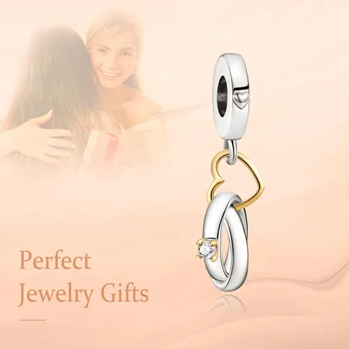 Miniatura 3 de H.ZHENYUE Colgante de plata esterlina S925 para pulsera, collar, amor, regalos para mujeres y niñas, Plata esterlina, Circonita Cúbica