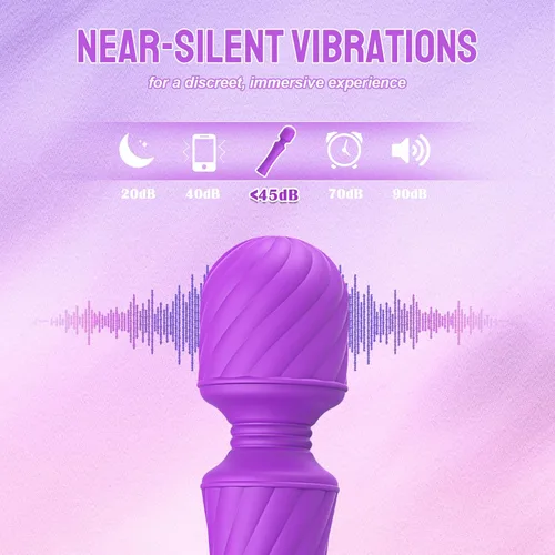 Miniatura 4 de Potente mini vibrador de tamaño de bolsillo, MEANINS Verna, vibrador de varita con cabeza flexible, varita vibradora con motor silencioso, silicona