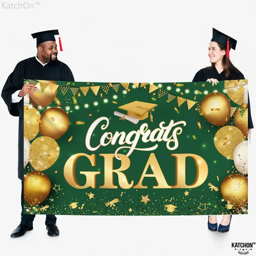 Miniatura 3 de KatchOn, Xtralarge - Cartel de graduación para patio, decoraciones de graduación 2026-120 x 20 pulgadas, pancarta de felicitación para graduación al