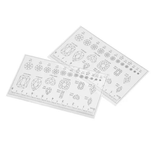 Miniatura 8 de Regla de medición de uñas, 10 piezas, ultra fina, flexible, material de PVC, 0.5 in de longitud
