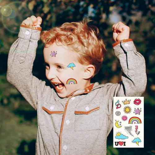 Miniatura 5 de Metker Tatuajes temporales para niños – 90 hojas más de 1000 diseños Juguetes de tatuajes temporales impermeables para recuerdos de fiesta