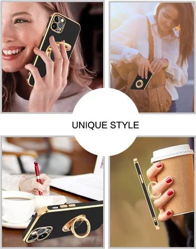 Miniatura 6 de BENTOBEN Funda para iPhone 13 Pro, iPhone 13 Pro, ajuste delgado, soporte de anillo de 360°, atril, soporte magnético para automóvil, soporte