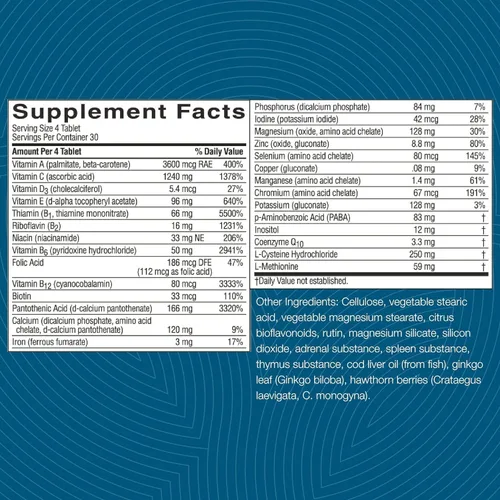 Miniatura 7 de Nature's Sunshine Mega-Chel, 120 tabletas, vitamina completa con potentes antioxidantes, hierbas, vitaminas, minerales y aminoácidos que apoyan