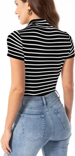 Miniatura 4 de Zengjo - Camiseta de manga larga con cuello de tortuga para mujer