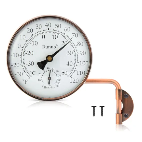 Miniatura 8 de Termómetro para exteriores, resistente a la intemperie y medidor de temperatura exterior decorativo para ventana, accesorios de invernadero y patio