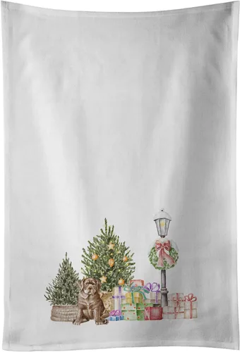 Miniatura 46 de Caroline's Treasures CK8100WTKT - Juego de 2 toallas de cocina con diseño de bulldog francés con diseño de país de las maravillas navideñas