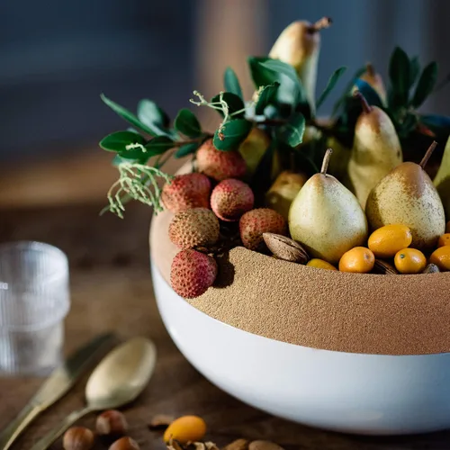 Miniatura 6 de Emile Henry Hecho en Francia - Cuenco grande de almacenamiento de frutas y verduras, 14.1 pulgadas de diámetro, trufa negra